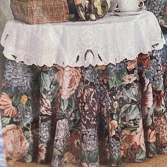 VTG 80s JC Penny Croscill Elizabeth Gray Garden Romance Tablecloth 70" NEW! - Picture 1 of 6